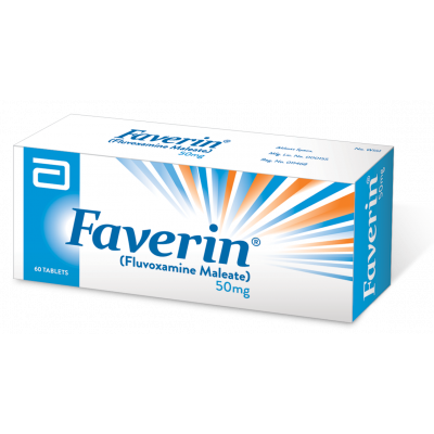 FAVERIN 50 MG ( FLUVOXAMINE MALEATE ) 60 FILM-COATED SCORED TABLETS 